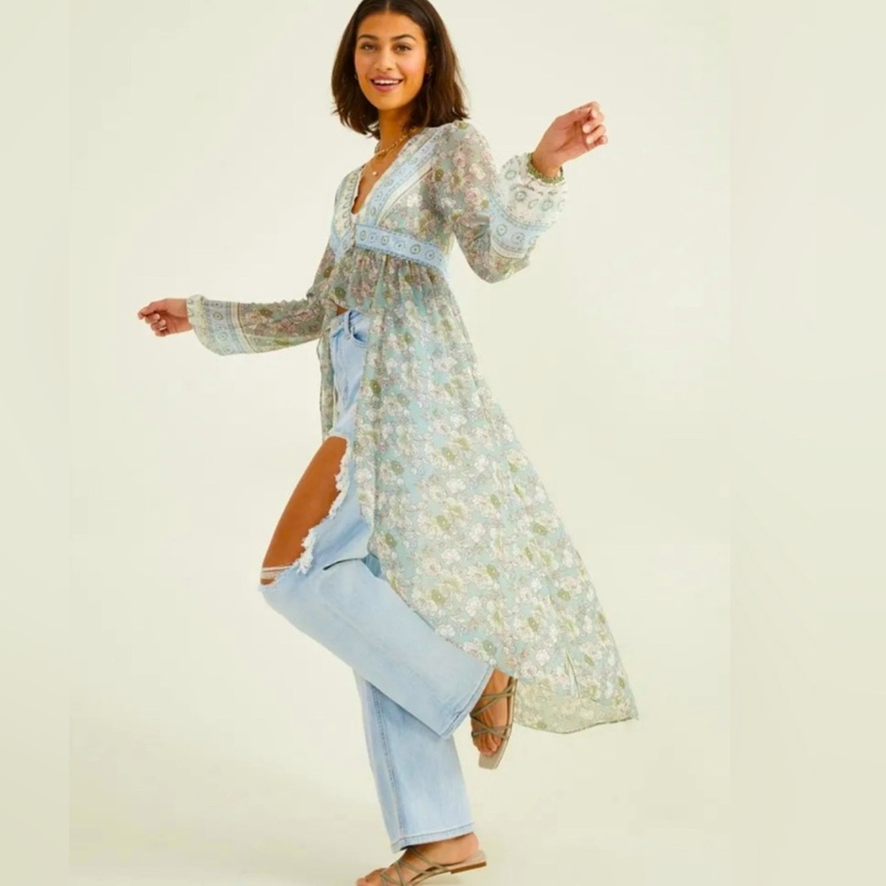 Altar’d State Sheer Maxi Duster Top